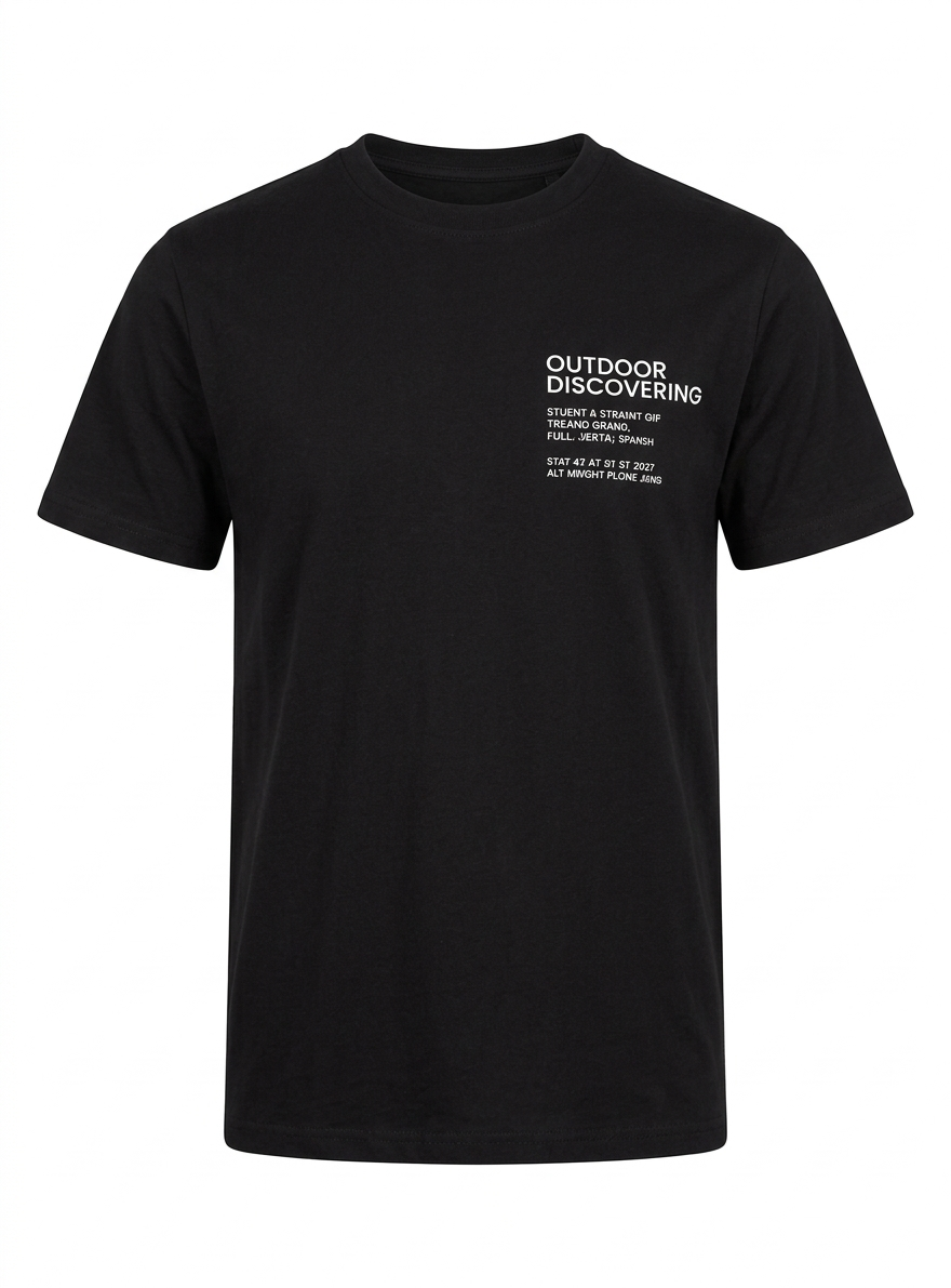Polera Minimalista "Outdoor Discovering" Negra