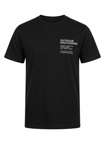 Polera Minimalista "Outdoor Discovering" Negra