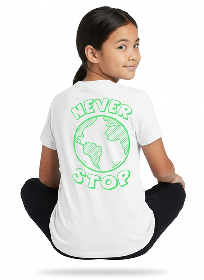 Polera "Never Stop": Inspiración para Explorar el Mundo