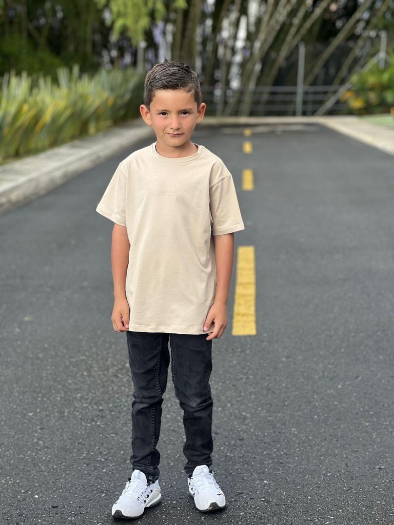 Polera Niño Básica Beige